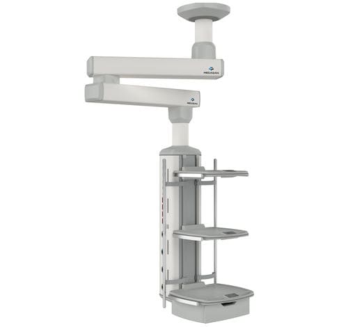 Brazo de distribución de techo - MG-PENx-D-A - Megasan Medical Gas Systems - para cuidados intensivos / de anestesia / articulado