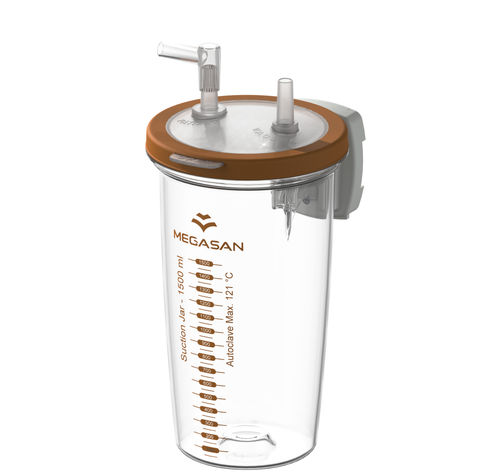 Recipiente de aspiración para fluidos corporales - MG-VKxy - Megasan Medical Gas Systems - de policarbonato / apto para autoclave