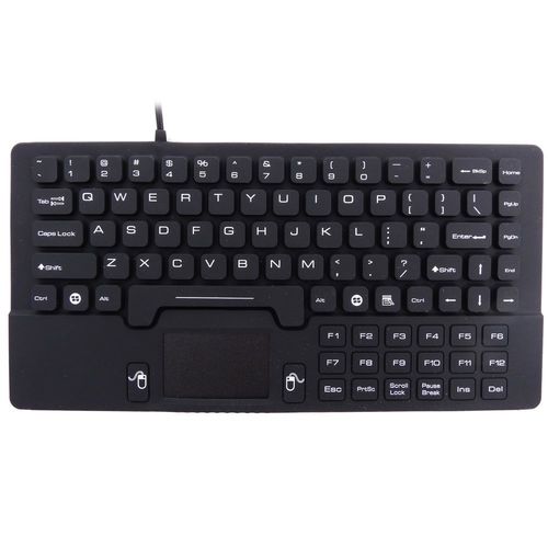 Teclado médico con alfombrilla táctil - P-M85TP - PAC Technology - de silicona / antibacterias / impermeable