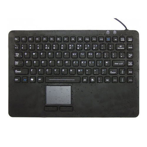 Teclado médico con alfombrilla táctil - P-M345TP - PAC Technology - de silicona / antibacterias / de higiene