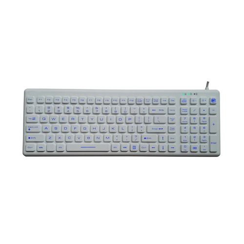 Teclado médico con teclas digitales - P-M60-BL-MG - PAC Technology - de silicona / de caucho de silicona / USB
