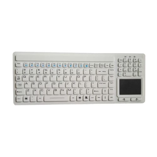 Teclado médico con alfombrilla táctil - P-M07TP  - PAC Technology - de silicona / antibacterias / antimicrobiano