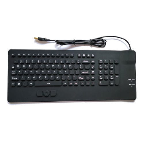 Teclado médico de silicona - P-M08-MS - PAC Technology - de caucho de silicona / USB / impermeable