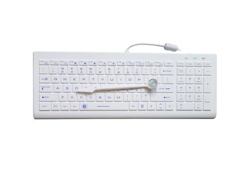 Teclado de caucho de silicona - P-K66BL - PAC Technology - higiénico / USB / antibacterias