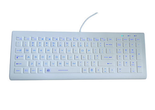 Teclado con alfombrilla táctil - P-K66BL - PAC Technology - con teclas digitales / de caucho de silicona / retroiluminado