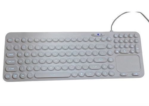 Teclado con alfombrilla táctil - P-M10TP-BL - PAC Technology - de caucho de silicona / desinfectable / con retroiluminación LED