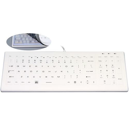 Teclado de caucho de silicona - P-K66BL - PAC Technology - impermeable / lavable / desinfectable