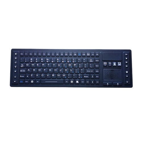Teclado con alfombrilla táctil - P-WL04TP - PAC Technology - con puntero / de caucho de silicona / antimicrobiano