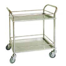Carro para transporte - TK-1764/TK-1765 - TENKO MEDICAL SYSTEM CORP - para cuidados / de acero inoxidable / 2 estantes