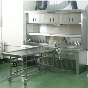 Mesa de autopsia - TK-AT2000 - TENKO MEDICAL SYSTEM CORP - rectangular / con ruedas / de acero inoxidable