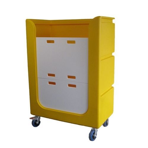 Carro médico - TLET1 - Rotoplas - para transporte / 3 estantes