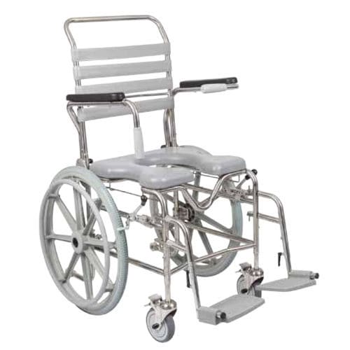 Silla de ducha con reposabrazos - JH4041A - Juvo Solutions - con ruedas / con reposapiés / con respaldo
