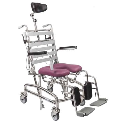 Silla de ducha con reposabrazos - JH5041A - Juvo Solutions - con ruedas / con reposapiés / con respaldo
