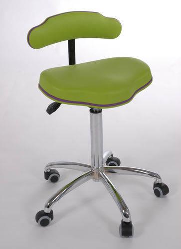 Taburete para odontología - AMAZONE  - MEUNIER CARUS MEDICAL - de altura variable / con ruedas / con respaldo