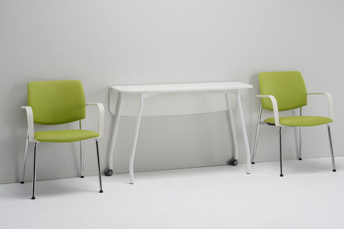Mesa para sala de espera - Missaglia Spa - rectangular / con ruedas