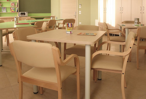 Mesa de comedor - 050T90V - Missaglia Spa - de media luna