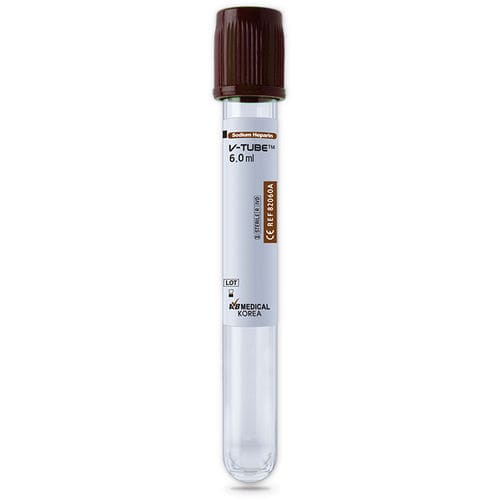 Tubo de extracción cilíndrico - V-Tube™ 80090A, 82060A, 81040A - AB Medical, Inc. - de plástico / para extracción de muestras / heparina de sodio