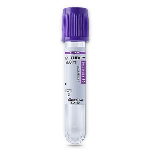 Tubo de extracción cilíndrico - 400903, 420603, 410403, 410303 - AB Medical, Inc. - de plástico / para extracción de muestras / K3-EDTA