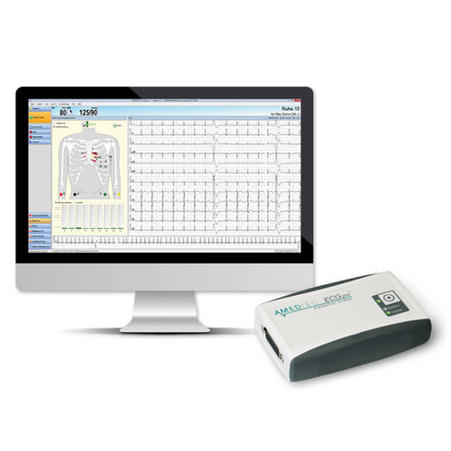 Electrocardiógrafo para diagnóstico en reposo - CARDIOPART BLUE  - AMEDTEC Medizintechnik - para prueba de esfuerzo / 12 canales / para PC