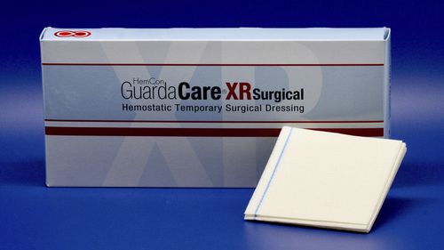 Apósito cutáneo hemostático - GuardaCare® XR - Tricol Biomedical - antimicrobiano