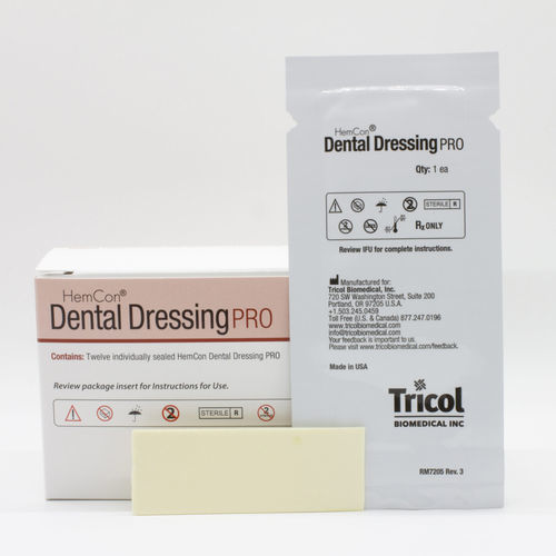 Apósito cutáneo estéril - Dental  - Tricol Biomedical - antimicrobiano