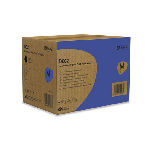 Bata para acompañante unisex - DC02 - Polyco Healthline - de polipropileno / de tejido no tejido / blanca