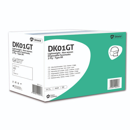 Mascarilla quirúrgica EN14683 - DK01GT - Polyco Healthline - de polipropileno / para adulto / caja de 50