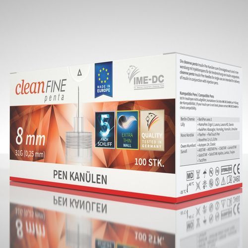 Aguja de inyección de insulina - cleanFINE penta  - IME-DC - tipo bolígrafo / 31G