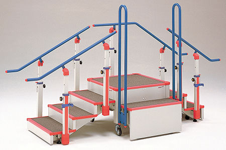 Escalera de rehabilitación puente recto - GH-455 - OG Wellness Technologies - con dos pasamanos