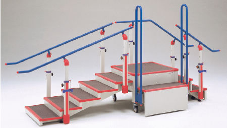 Escalera de rehabilitación puente recto - GH-456 - OG Wellness Technologies - con dos pasamanos