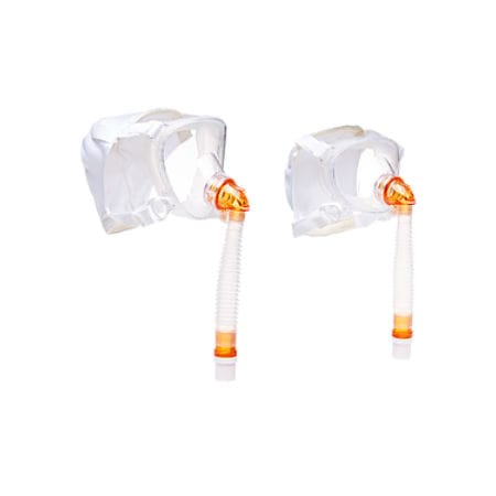 Máscara de ventilación pediátrica - BITRAC® MAXSHIELD SELECT™ - Pulmodyne - de silicona / transparente / ajustable