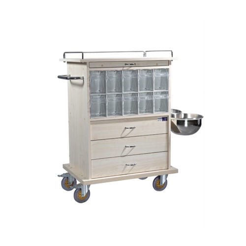 Carro médico - TM-B 2023 - Turmed - de medicamentos / para cuidados / con cajetines