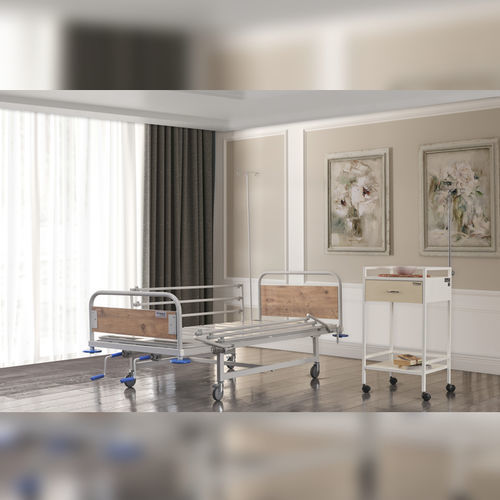 Cama de hospital - TM-D 4017  - Turmed - manual / de altura fija / con ruedas