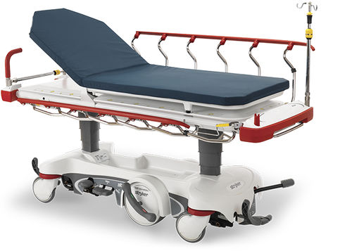 Carro camilla de transporte - Prime X - Stryker Acute Care - eléctrico / 2 secciones / radiotransparente