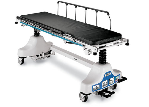 Carro camilla de transporte - Fluoroscopy  - Stryker Acute Care - neumático / de altura variable / 2 secciones