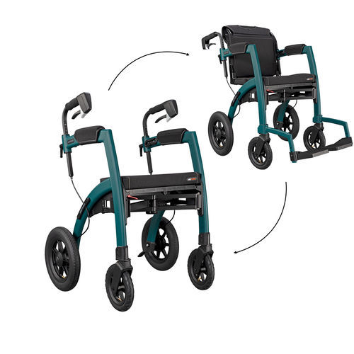 Andador con ruedas con 4 ruedas - Motion Performance - Rollz - con asiento / con reposabrazos