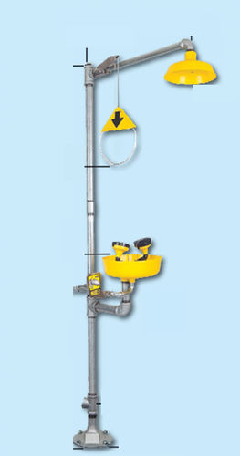 Unidad de limpieza ocular con fregadero - HEMCO - de pared