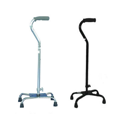Bastón mango acodado - HMP-40011 / HMP-40012 - Home Medical Products Inc. - con cuatro patas / de altura regulable