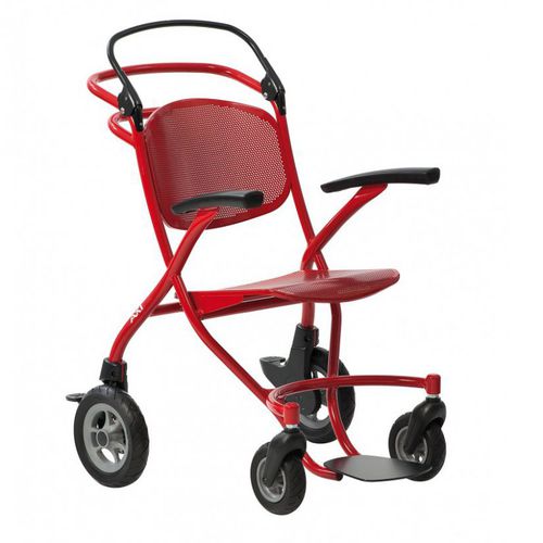 Silla de traslado de interior - Axi2GO - Life & Mobility - de exterior / apilable / con reposapiernas