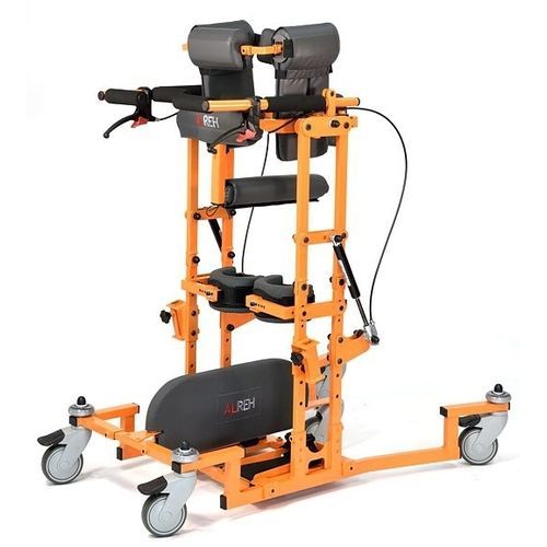 Verticalizador manual - WALKER PLUS - ALREH Medical Sp.z o.o. - con ruedas / con posición semierguida / de marcha