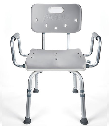 Silla de ducha con reposabrazos - MHSCIII - Mobb+ Health Care - con respaldo / ergonómica / giratoria