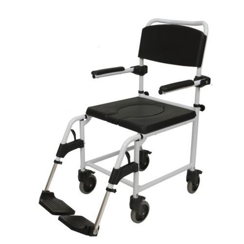 Silla de ducha con reposabrazos - SIIRI - Tukimet Oy - con ruedas / con reposapiés / con apertura higiénica