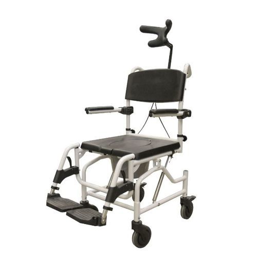 Silla de ducha con reposabrazos - SIIRI - Tukimet Oy - con respaldo / con ruedas / con apertura higiénica