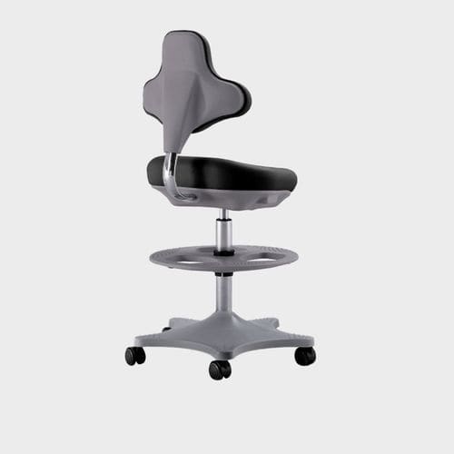 Silla de laboratorio - Labster 3 - Berner International - para adulto / con ruedas / con respaldo alto