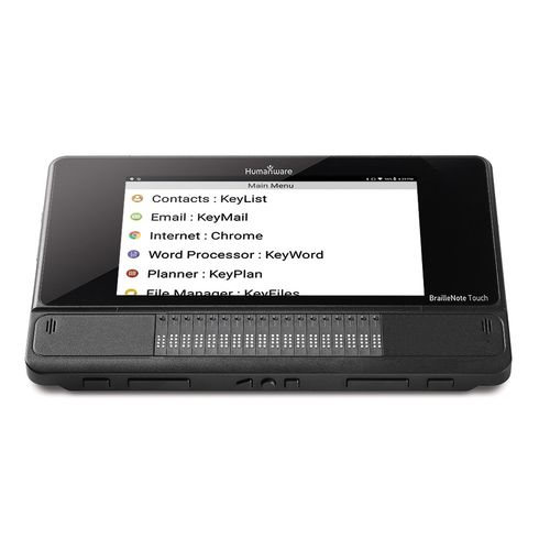 Anotador braille Bluetooth - BrailleNote Touch Plus  - Groupe HumanWare - con pantalla táctil
