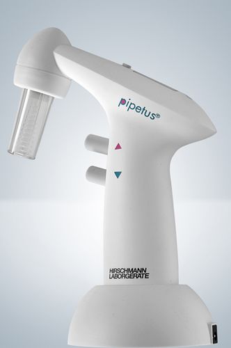 Pipeteador mecánico - pipetus® - Hirschmann - de volumen regulable / con batería