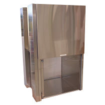 Cámara de transferencia para sala blanca - CAP18WVS series - Clean Air Products - con máquina con puerta corredera vertical / de pared