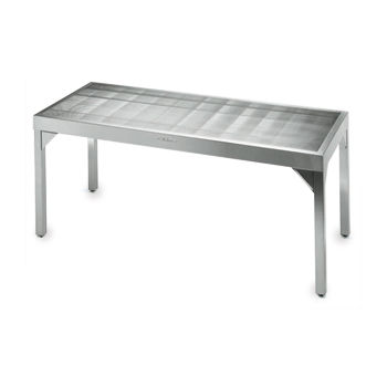Mesa para sala blanca - CAP64PF - Clean Air Products - rectangular / de acero inoxidable