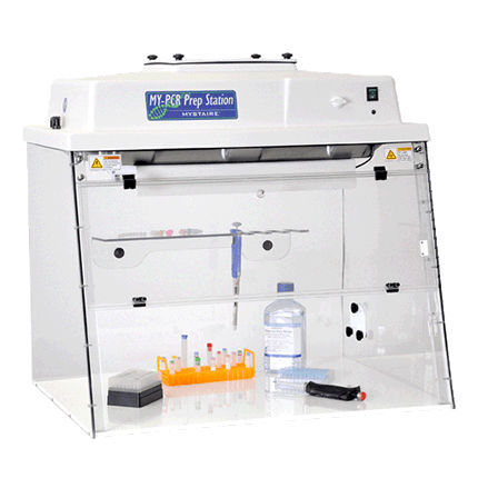 Estación de trabajo de laboratorio para PCR - MY‑PCR32 - Mystaire - compacta / de flujo laminar