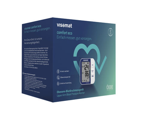 Tensiómetro electrónico de manguito - visomat comfort eco - visomat - automática / con batería recargable / con manguito para adulto